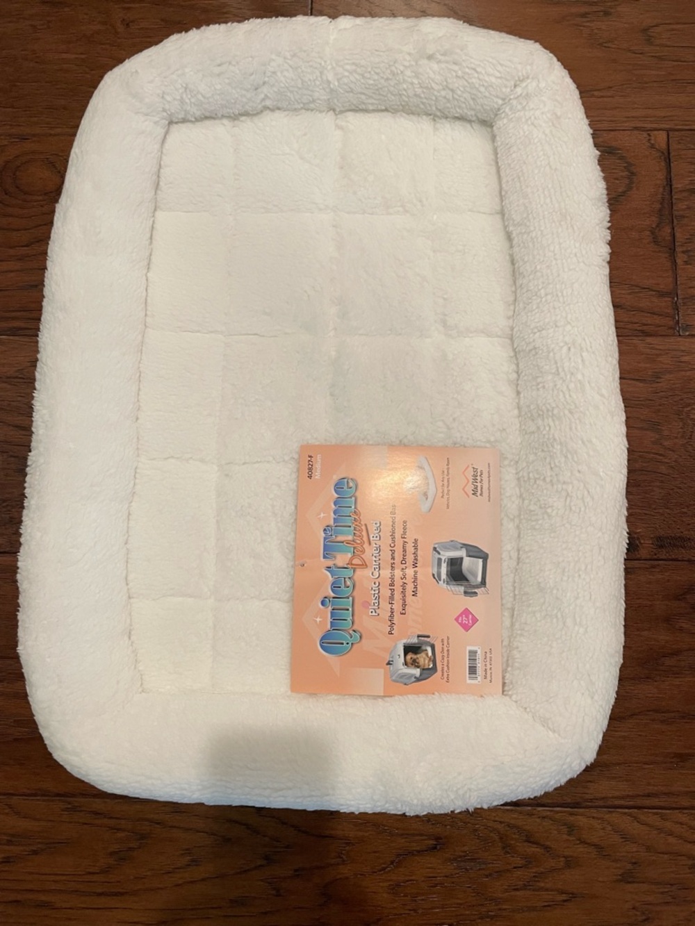 Quilted Plush Cream Pet Bed by Quiet Time